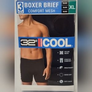 Men's 32 Degrees Cool Comfort Nylon Mesh Quick Dry Stretch Boxer Brief Size XL